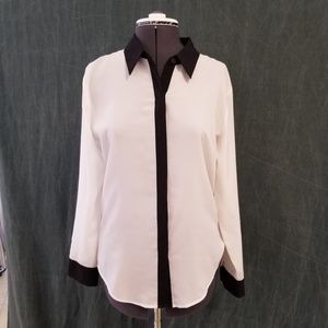 Ivory and black Apt. 9 blouse
